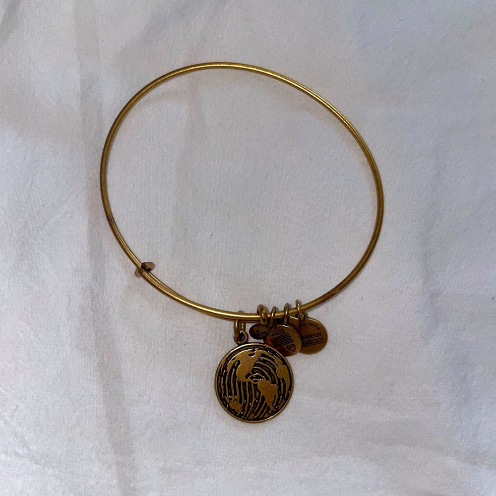 Alex and Ani Gold World Map Bracelt